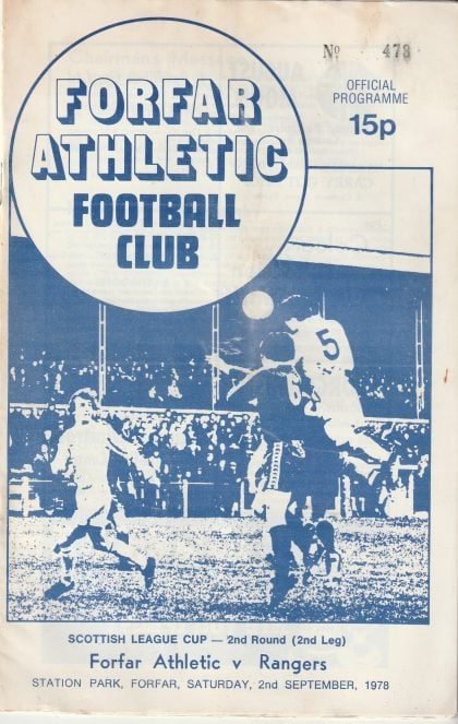 Forfar Athletic v Glasgow Rangers  02-Sep-1978