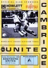 Cambridge United v Southend United 09-Sep-1990