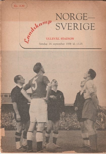 Norway v Sweden 14-Sep-1958