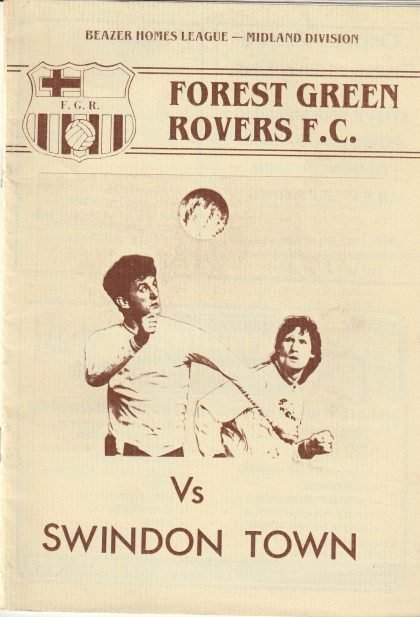 Forest Green Rovers v Swindon Town  02-Aug-1988