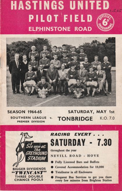 Hastings United v Tonbridge 01-May-1965