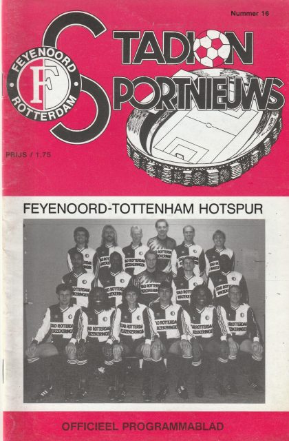 Feyenoord v Tottenham Hotspur  04-Mar-1992