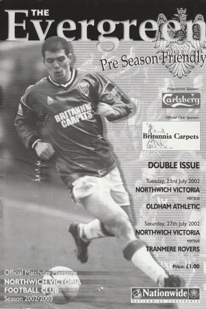 Northwich Victoria v Oldham Athletic  23-Jul-2002