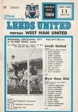 Leeds United v West Ham United 20-Oct-1971