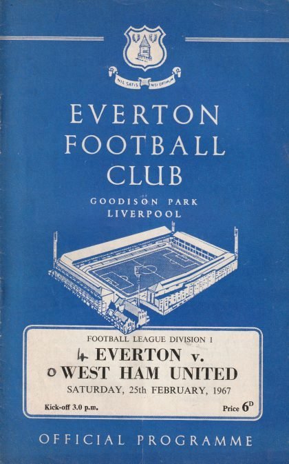 Everton v West Ham United 25-Feb-1967
