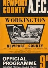 Newport County v Workington   17-Aug-1968