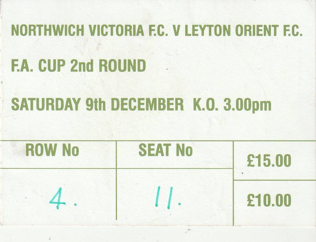 Northwich Victoria v Leyton Orient 09-Dec-2000