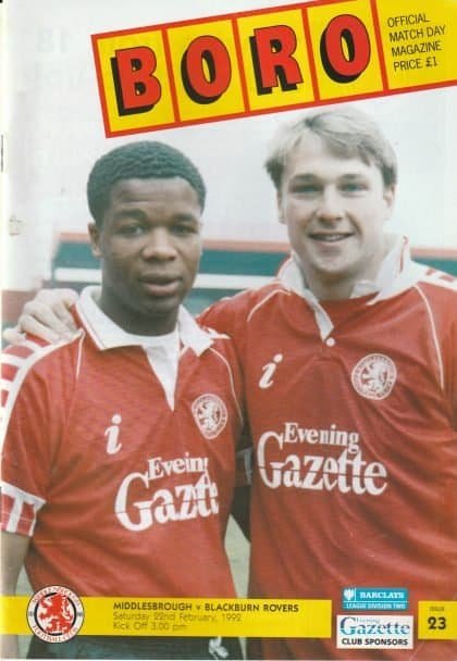 Middlesbrough v Blackburn Rovers 22-Feb-1992