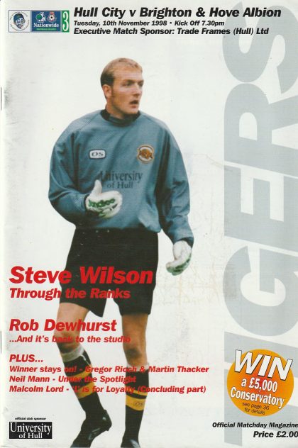 Hull City v Brighton & Hove Albion 10-Nov-1998