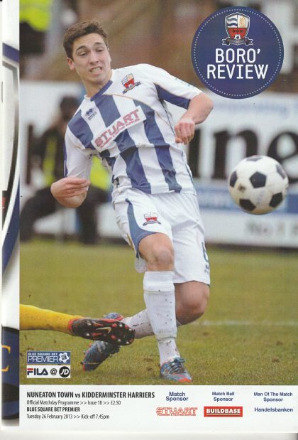 Nuneaton Town v Kidderminster Harriers  26-Feb-2013