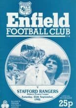 Enfield v Stafford Rangers 25-Sep-1982