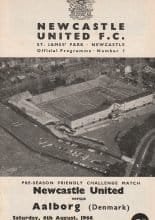 Newcastle United v Aab Aalborg 06-Aug-1966