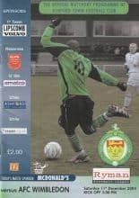 Ashford Town v AFC Wimbledon 11-Dec-2004