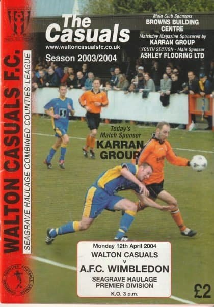 Walton Casuals v AFC Wimbledon   12-Apr-2004