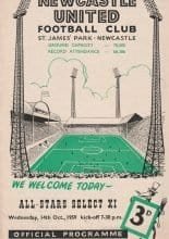 Newcastle United v All Stars Select XI  14-Oct-1959