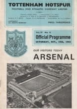 Tottenham Hotspur v Arsenal  10-Oct-1964