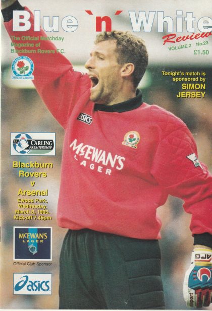 Blackburn Rovers v Arsenal  08-Mar-1995