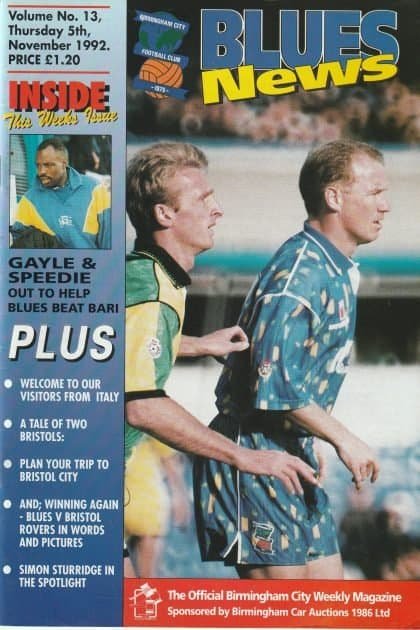 Birmingham City v AS Bari  05-Nov-1992