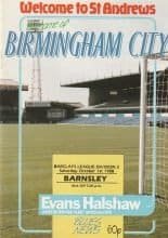 Birmingham City v Barnsley  01-Oct-1988