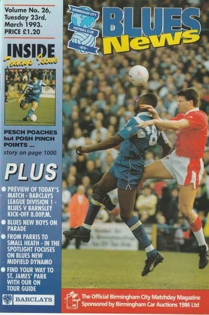 Birmingham City v Barnsley  23-Mar-1993