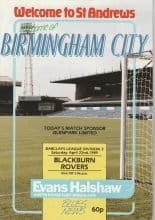 Birmingham City v Blackburn Rovers  22-Apr-1989