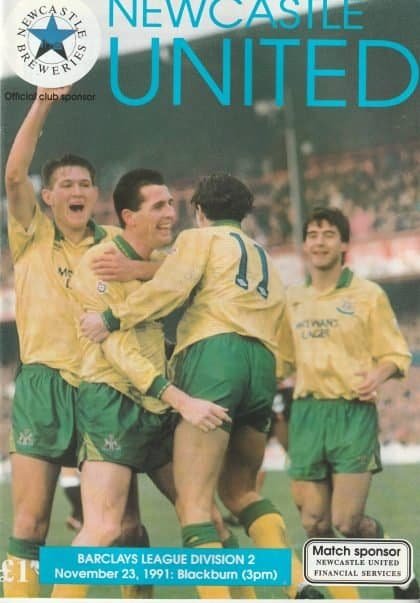 Newcastle United v Blackburn Rovers 23-Nov-1991