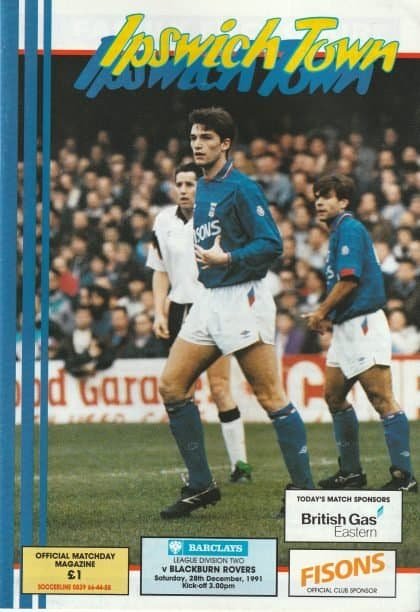 Ipswich Town v Blackburn Rovers 28-Dec-1991