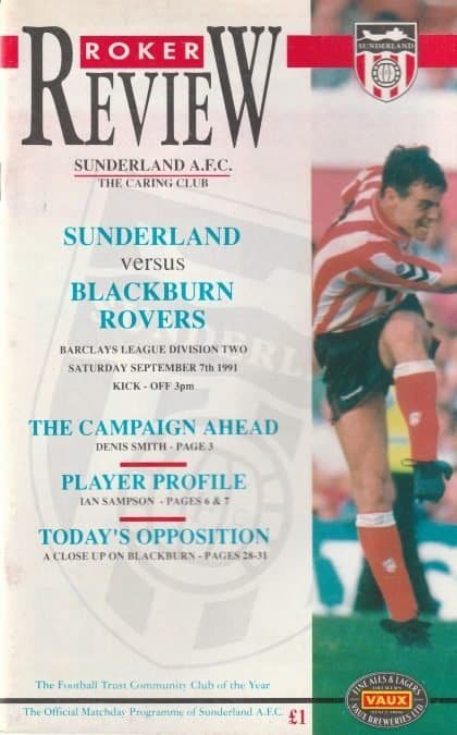 Sunderland v Blackburn Rovers 07-Sep-1991