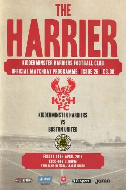 Kidderminster Harriers v Boston United  14-Apr-2017