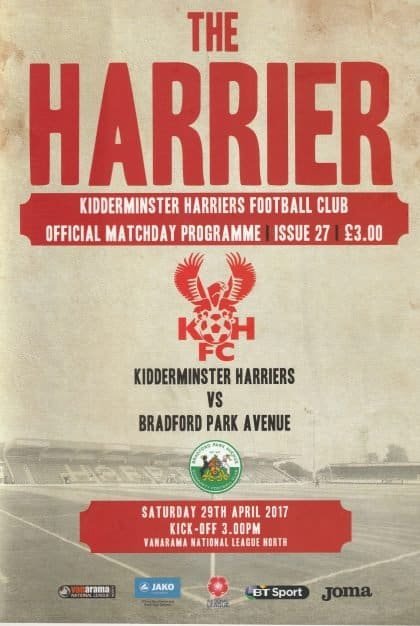 Kidderminster Harriers v Bradford Park Avenue  29-Apr-2017