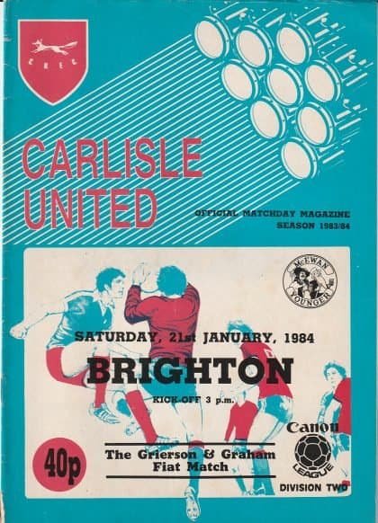 Carlisle United v Brighton & Hove Albion   21-Jan-1984