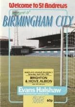 Birmingham City v Brighton & Hove Albion 08-Apr-1989
