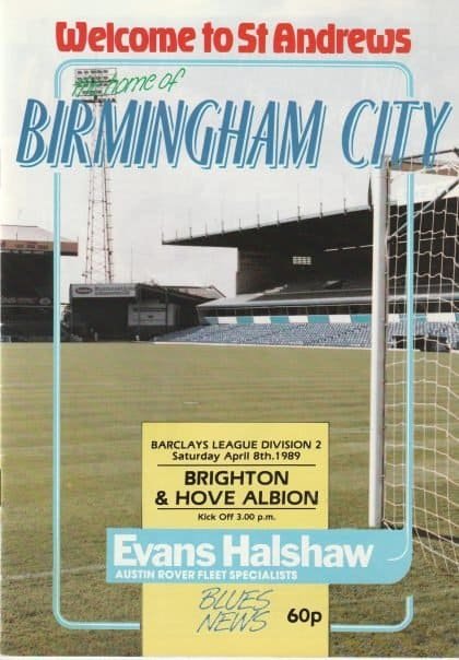 Birmingham City v Brighton & Hove Albion 08-Apr-1989