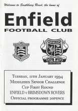 Enfield v Brimsdown Rovers   11-Jan-1994
