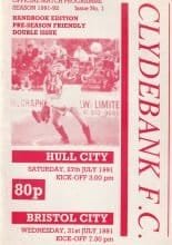 Clydebank v Bristol City  31-Jul-1991