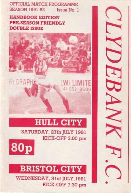 Clydebank v Hull City  27-Jul-1991