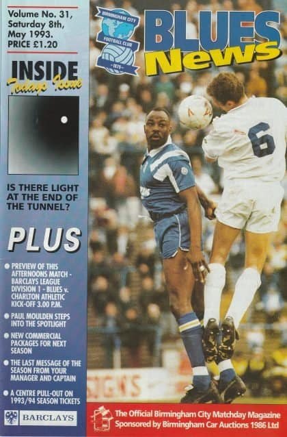 Birmingham City v Charlton Athletic 08-May-1993