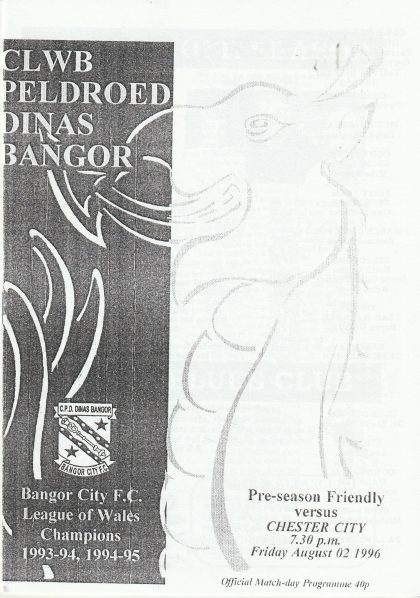 Bangor City v Chester City  02-Aug-1996