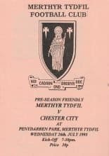 Merthyr Tydfil v Chester City  26-Jul-1995