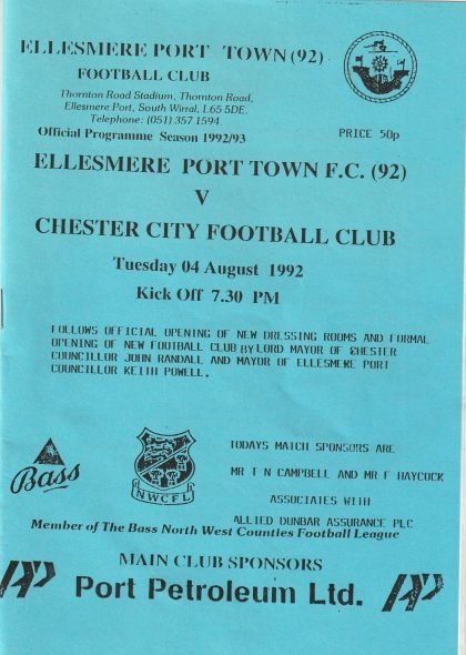 Ellesmere Port Town v Chester City  04-Aug-1992