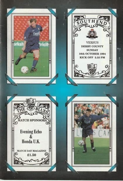 Southend United v Derby County  16-Oct-1994