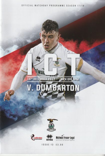 Inverness Caledonian Thistle v Dumbarton 16-Dec-2017