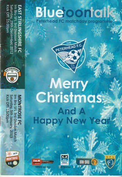 Peterhead v East Stirling 29-Dec-2012
