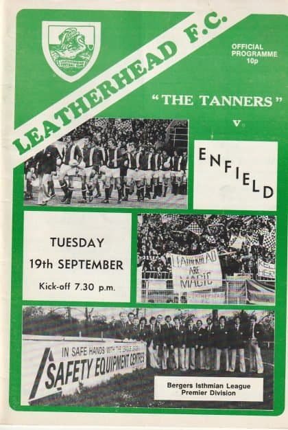 Leatherhead v Enfield. 19-Sep-1978