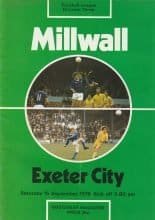 Millwall v Exeter City 15-Sep-1979