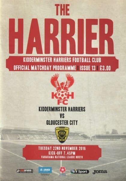 Kidderminster Harriers v Gloucester City  22-Nov-2016