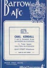 Barrow v Hartlepools United 06-Dec-1958