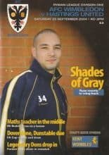 AFC Wimbledon v Hastings United 25-Sep-2004