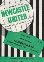Newcastle United v Hibernian 30-Mar-1968