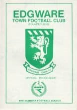 Edgware v Hornchurch  22-Feb-1992